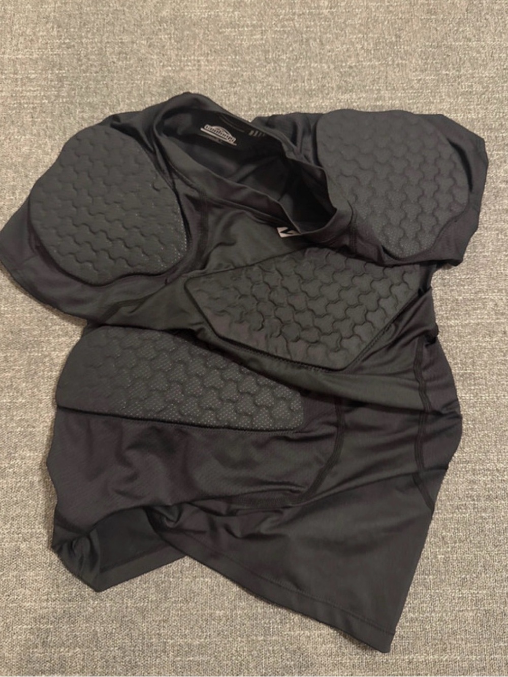 Shock-Absorbent Black Padded Boys Performance Top